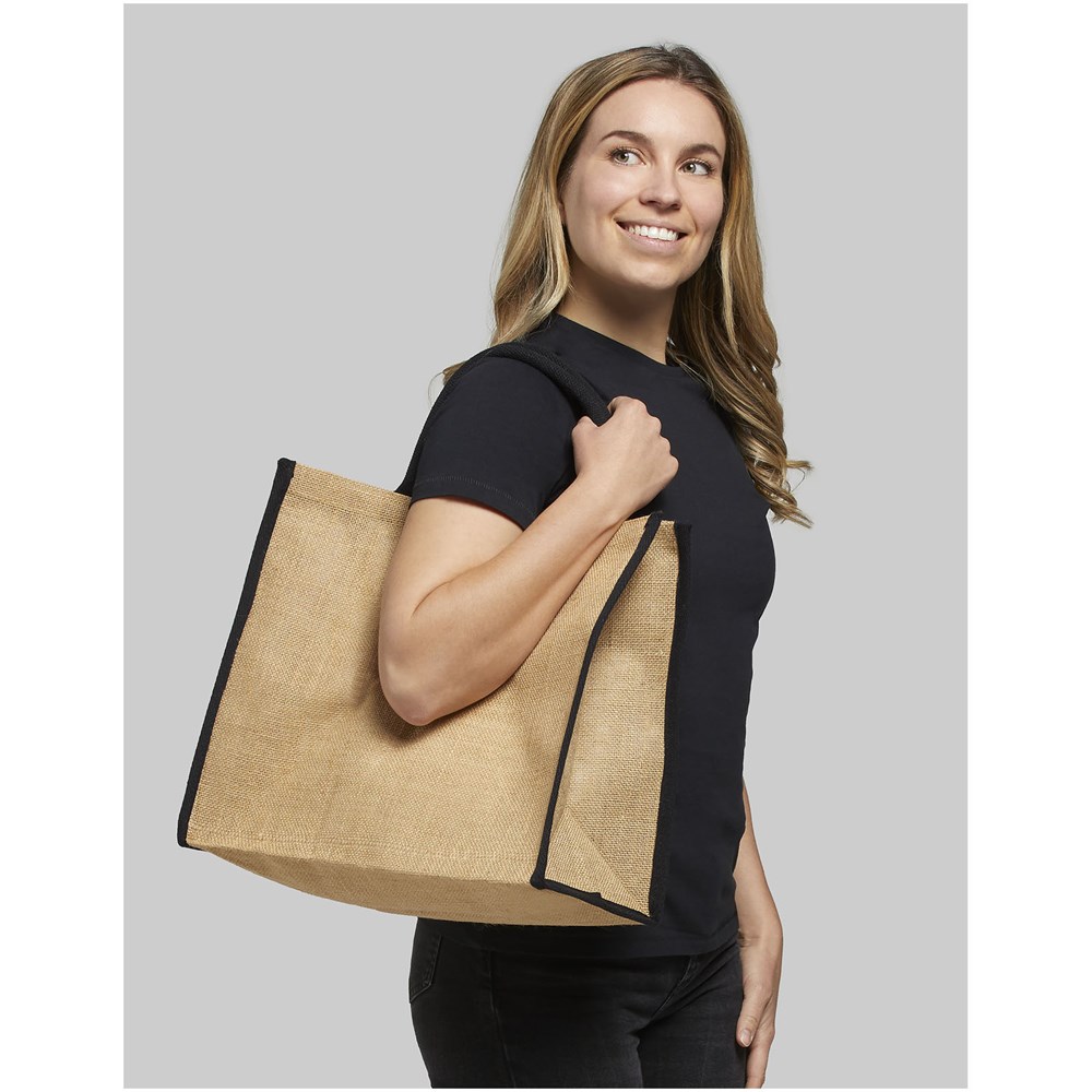 Harry jute draagtas met gekleurde accenten 25L