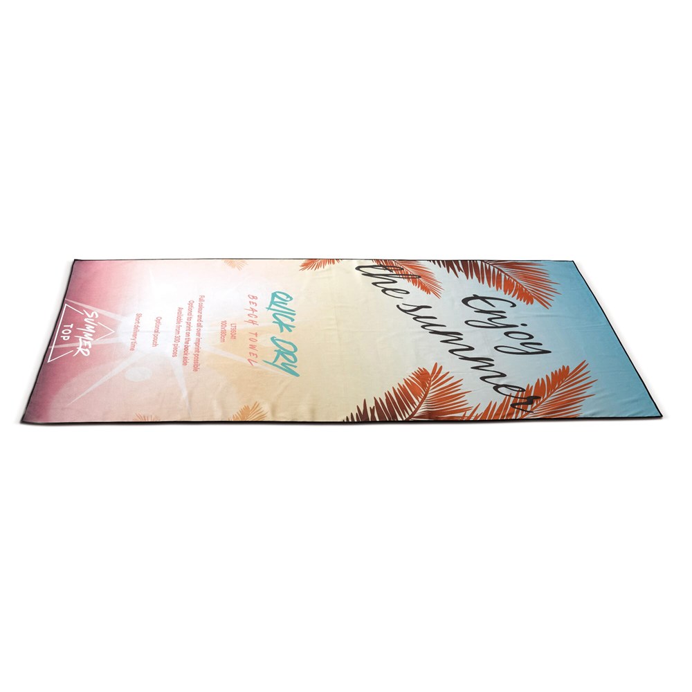 Sneldrogende strandhanddoek met custom-made print