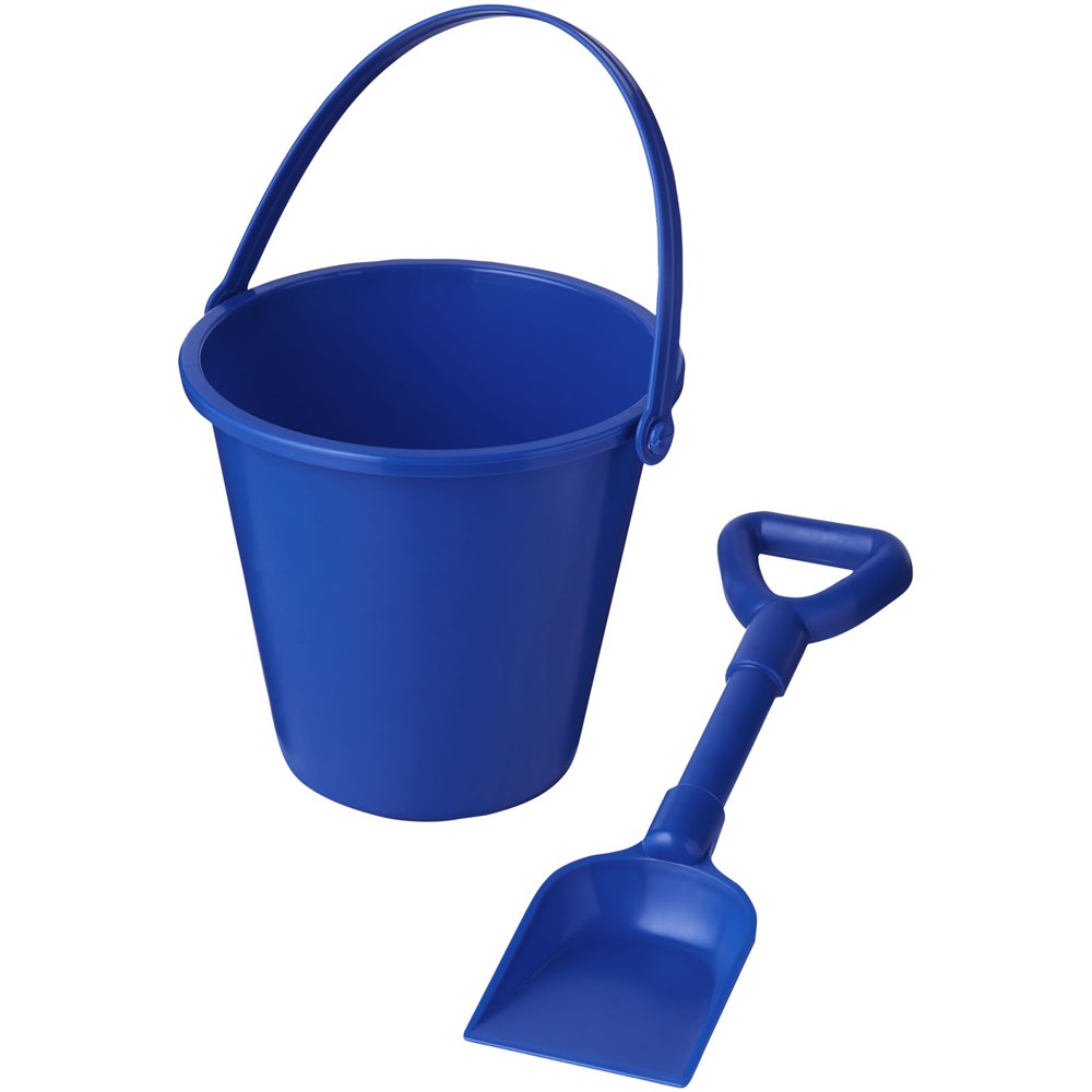 Tides strandemmer en schep van gerecycled plastic - Blauw